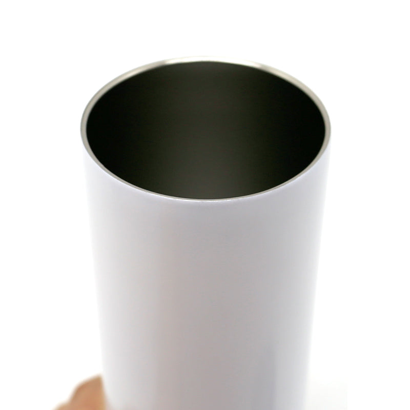 20 oz White Sublimation Tumbler, Blank Straight Cup & Lid