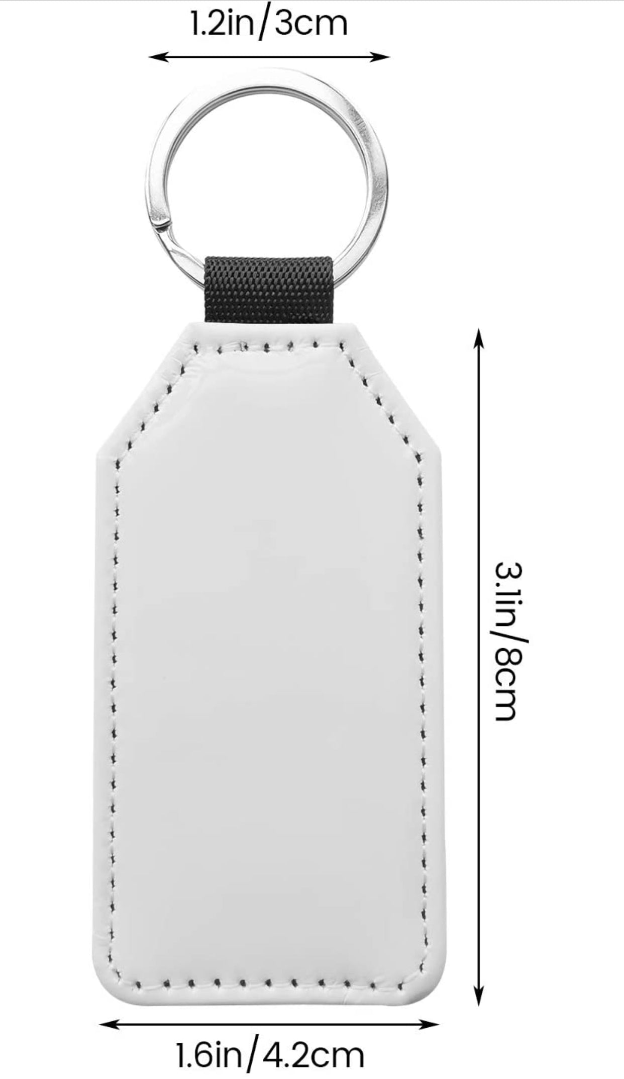 Rectangular Sublimation Keychains Leather Rectangle Keychain Sublimation | Point Blanks LLC