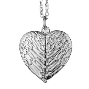 Heart Locket  With Wings Sublimation Necklace | Point Blanks LLC